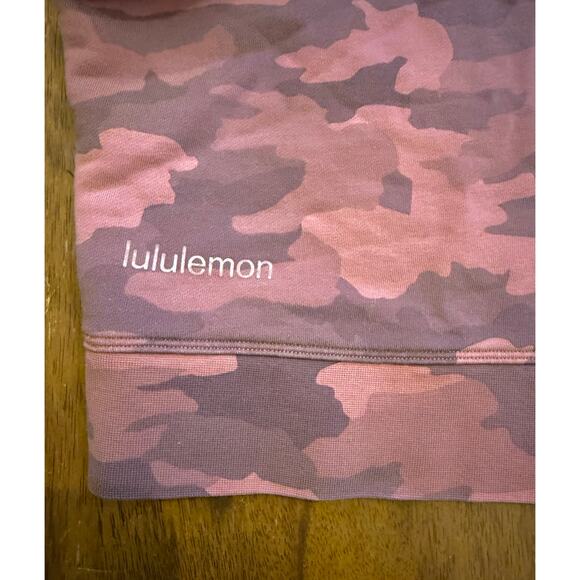 EUC Lululemon Pink Camo Perfectly Oversized Crew Sz 10 - Picture 7 of 7